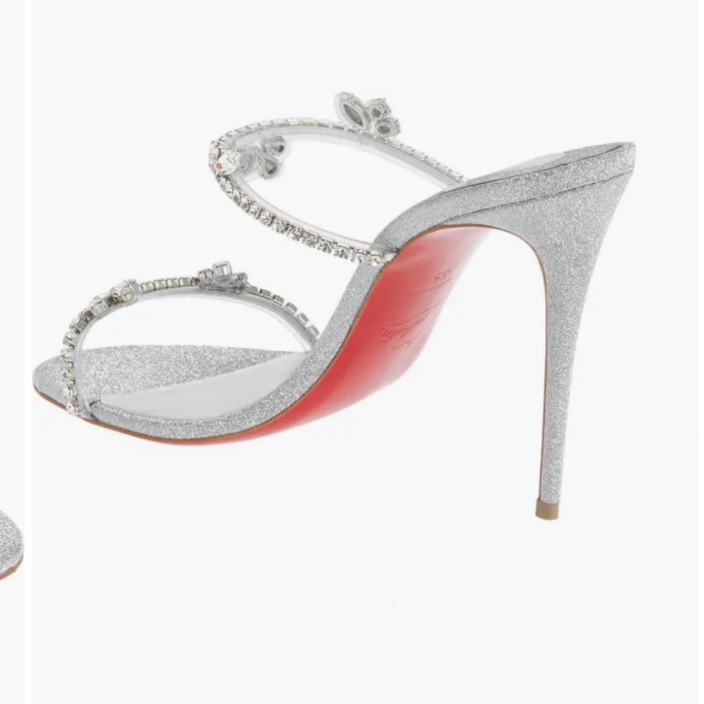 Christian Louboutin Just Queen Crystal Embellished Slide Sandal